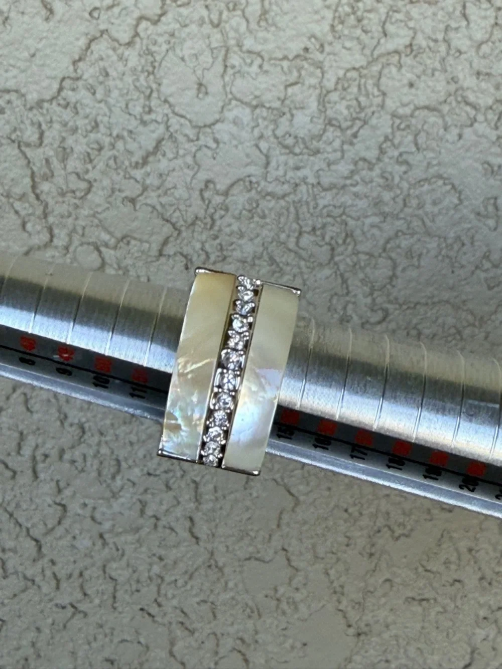 Luminous Camille Lucie Mother Of Pearl Silver Ring